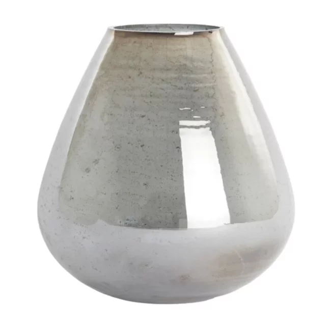 Light en Living Vaas Ø31x35 cm LATERZA glas steenslag smoke