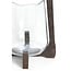 Light en Living Windlicht Ø21,5x35 cm ANOSY glas helder+hout mat d bruin