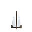 Light en Living Windlicht Ø21,5x35 cm ANOSY glas helder+hout mat d bruin
