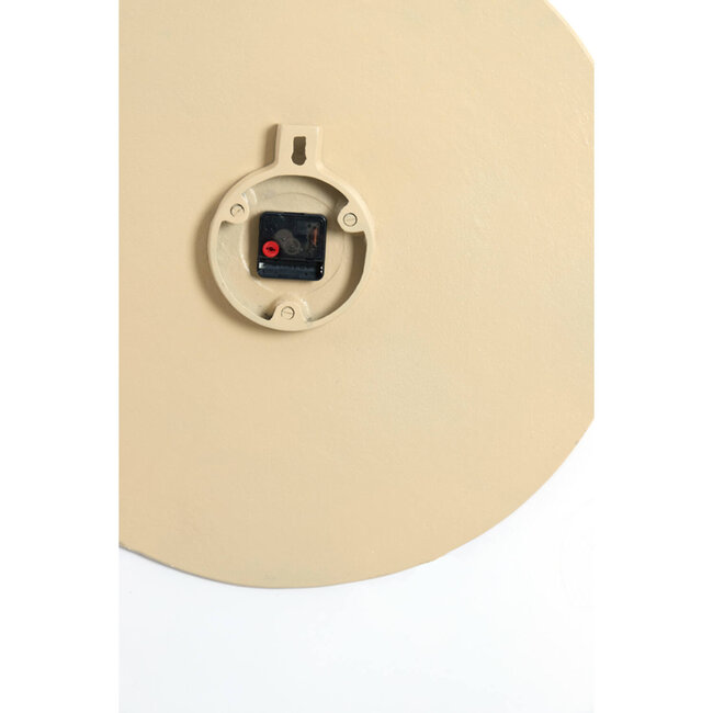 Light en Living Klok Ø74 cm LICOLA mat zand+licht bruin gespikkeld