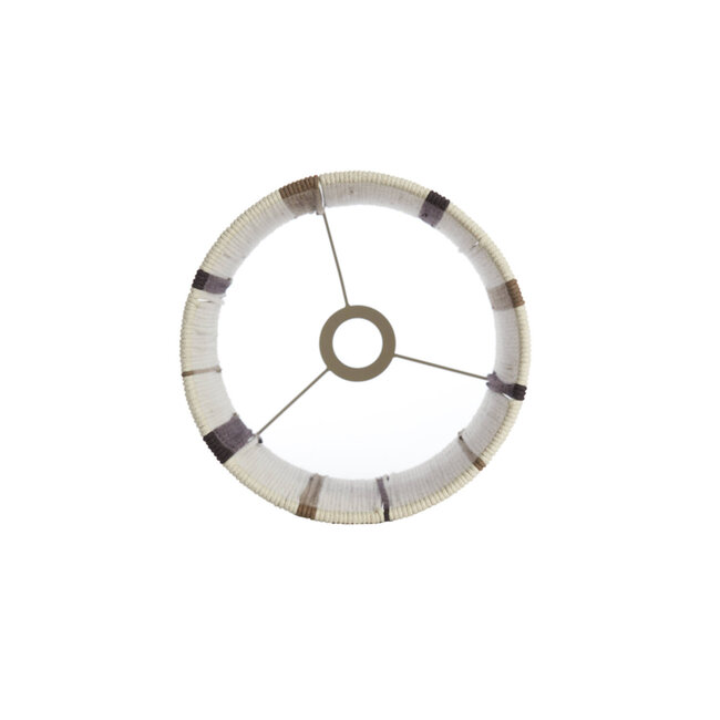 Light en Living Lampenkap cilinder 25-25-36 cm MEDAN crème+bruin+donker bruin