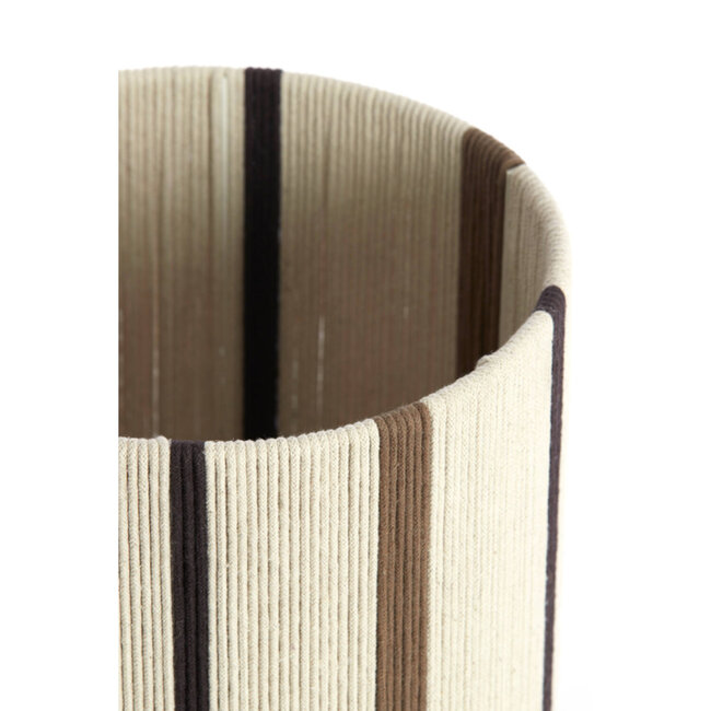 Light en Living Lampenkap cilinder 25-25-36 cm MEDAN crème+bruin+donker bruin