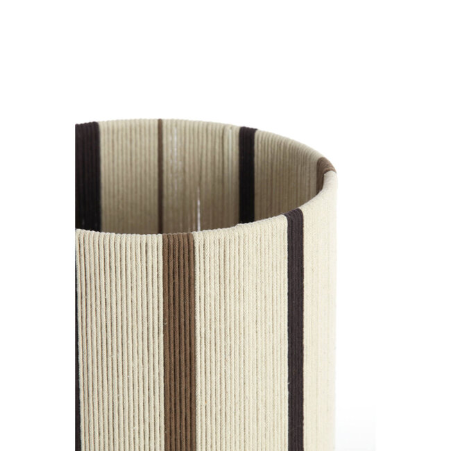 Light en Living Lampenkap cilinder 25-25-36 cm MEDAN crème+bruin+donker bruin