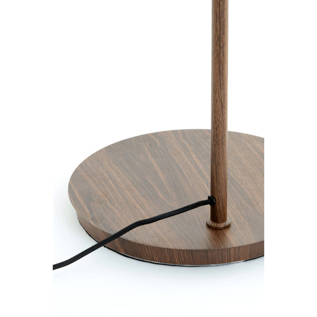 Light en Living Tafellamp 30x20x61 cm BAYLIE hout print d bruin+bruin glas