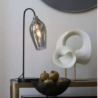 Light en Living Ornament op voet 34x18x43 cm VODICE crème+antiek brons