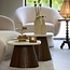 Light en Living Bijzettafel 45x45x35 cm OKATO crème+hout bruin