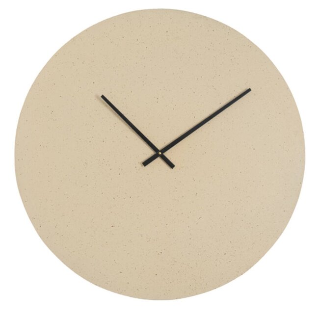 Light en Living Klok Ø74 cm LICOLA mat zand+licht bruin gespikkeld