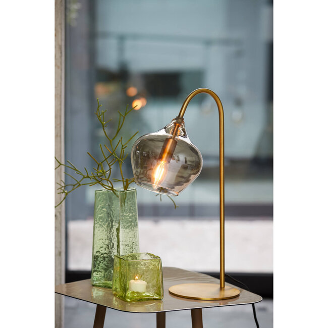 Light en Living Tafellamp RAKEL Antique brass of zwart - Light & Living