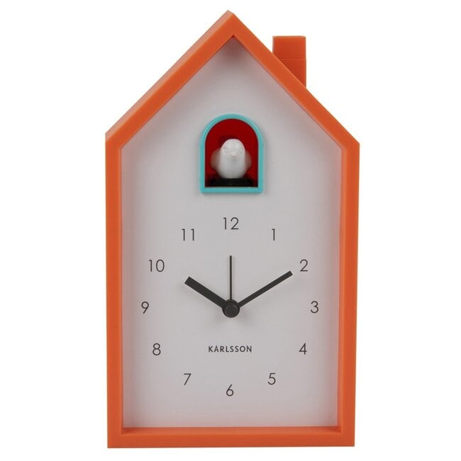 Karlsson Alarmklok Modern Cuckoo helder oranje