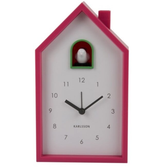 Karlsson Alarmklok Modern Cuckoo helder roze