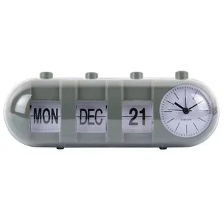 Karlsson Alarmklok Retro Tube Calender Flip jungle groen
