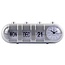Karlsson Alarmklok Retro Tube Calender Flip zilver