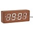 Karlsson Alarmklok Solid hout Engraved donker hout