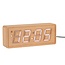 Karlsson Alarmklok Solid hout Engraved licht hout