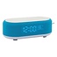 Karlsson Alarmklok Vogue met telefoonoplader en bluetooth helder blauw