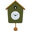 Karlsson Wandklok Cuckoo army groen met geel