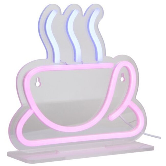 Leitmotiv Neon licht Coffee roze