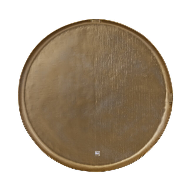 PTMD Wandornament Jowad Antiek Goud geribbed M - Ø80,5 cm