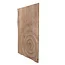 PTMD Wandornament Mattin lichtbruin mangohout rechthoekig met cirkels