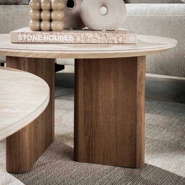 WoonStijl Salontafel set van 2 Romano rechthoekige poot