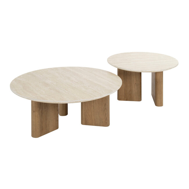 WoonStijl Salontafel set van 2 Romano rechthoekige poot