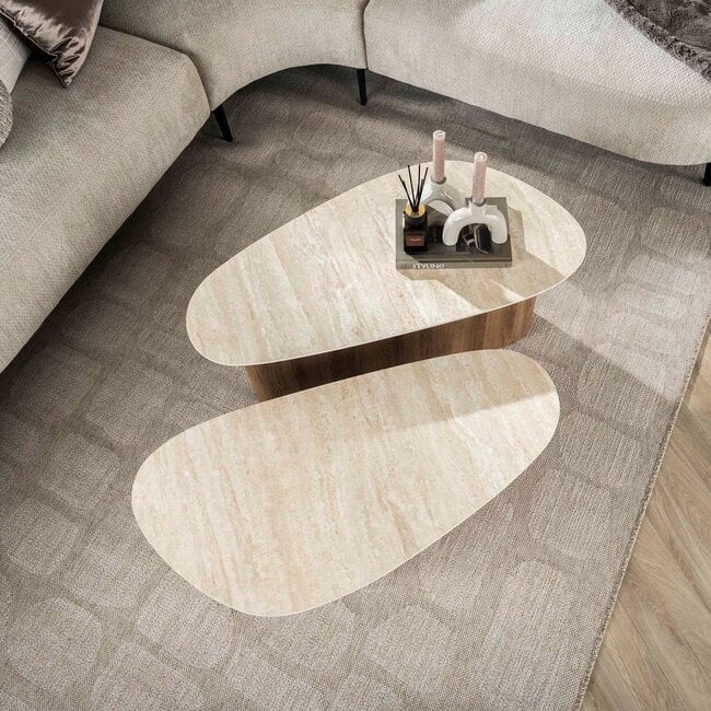 WoonStijl Salontafel set van 2 Romano driehoekig