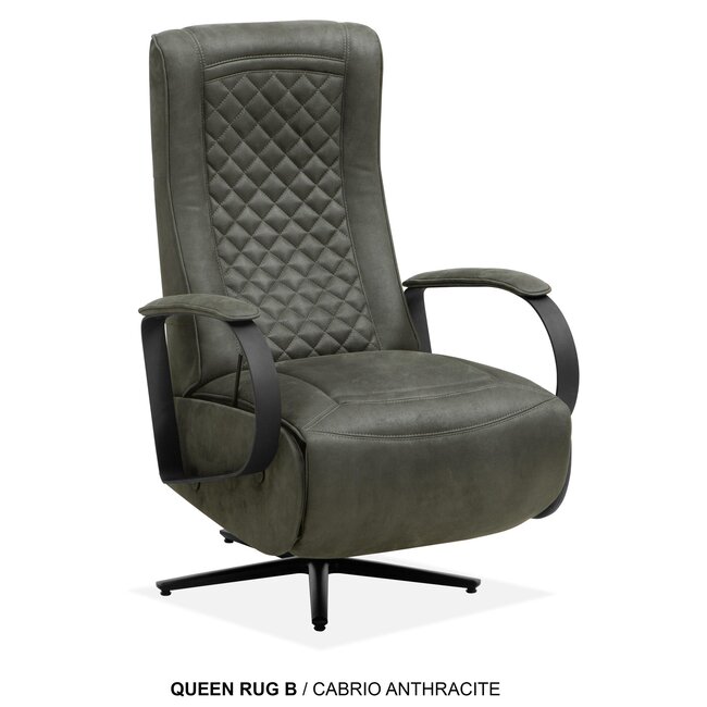 WoonMax Relaxfauteuil Queen Cabrio Antraciet handbediening - Showroommodel