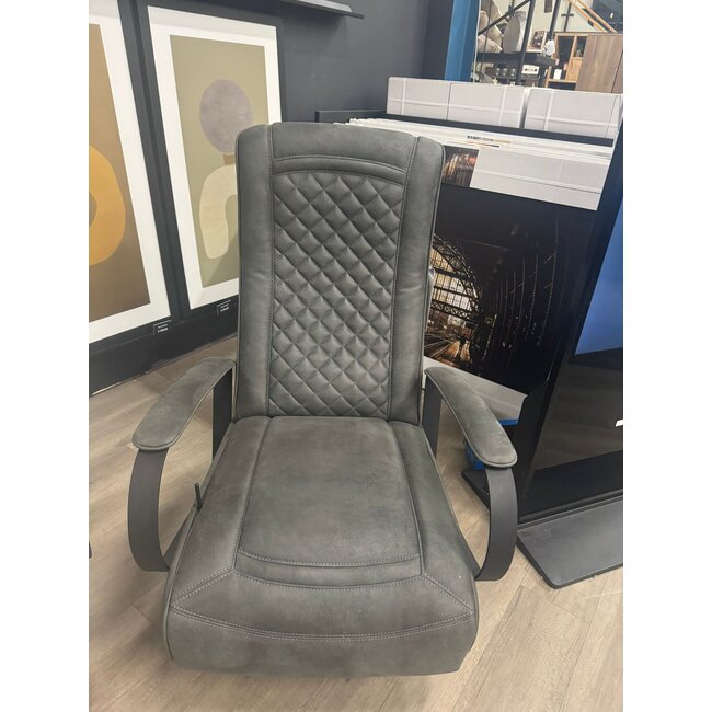 WoonMax Relaxfauteuil Queen Cabrio Antraciet handbediening - Showroommodel