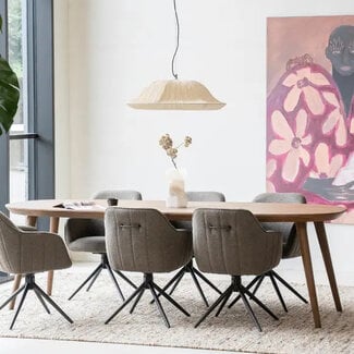 Eleonora Eettafel Elijah 260x100 cm - bruin