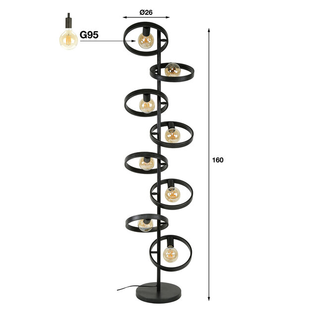 WoonStijl Vloerlamp 8L hover