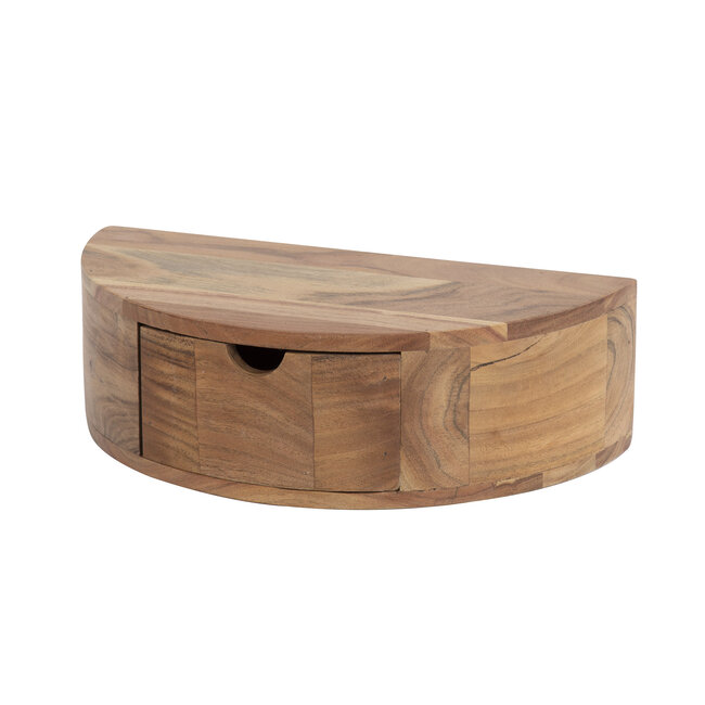 WoonStijl Nachtkastje 1L curve / Massief acacia naturel