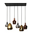 WoonStijl Hanglamp 3+3 mix glass tricolore
