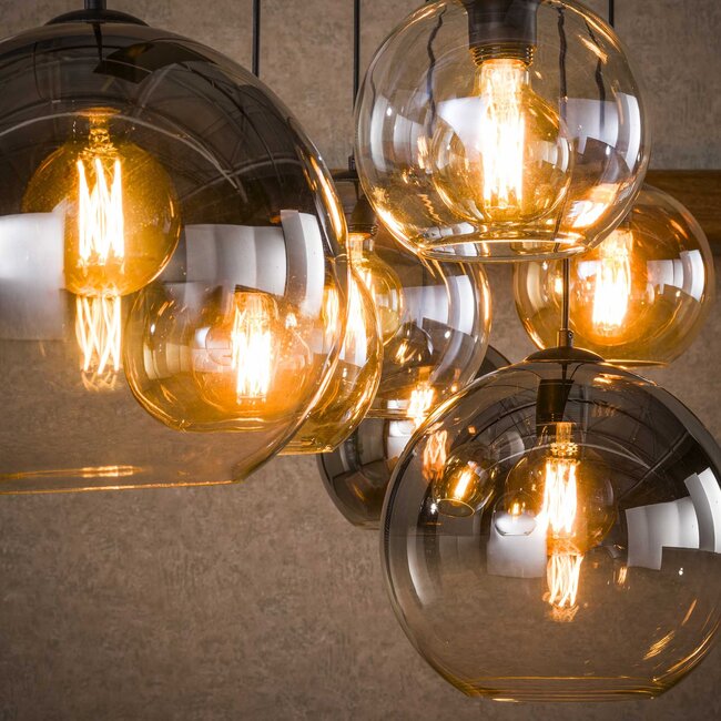 WoonStijl Hanglamp 4+3 multi globe XL