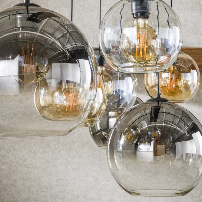 WoonStijl Hanglamp 4+3 multi globe XL