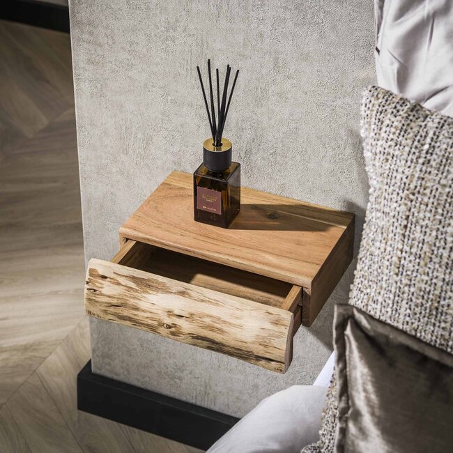 WoonStijl Nachtkastje 1 lade set van 2 tree XS acacia