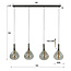 WoonStijl Hanglamp Drop smoke glass met 4 lampen