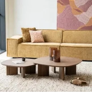 Eleonora Salontafel Stef medium - bruin - 100 cm
