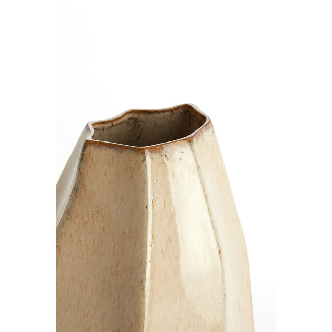 Light en Living Vaas deco 25,5x21,5x42,5 cm CHIADO  glans beige
