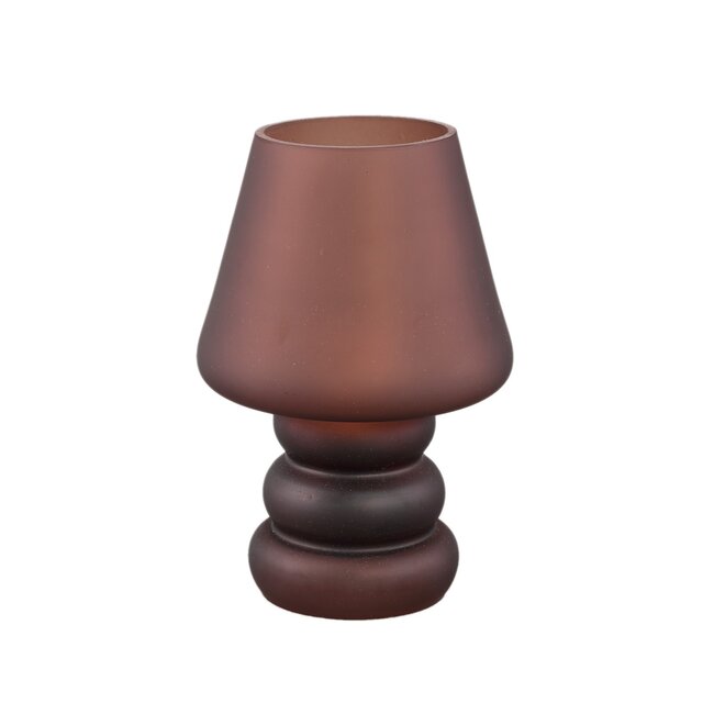 PTMD Tafellamp Led Miron Bruin matglas