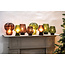 PTMD Tafellamp Led Miron Bruin matglas