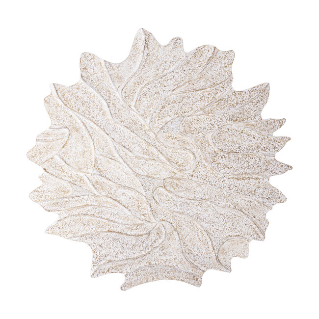 PTMD Wandornament Ceanna Crème MDF Wavy rond L
