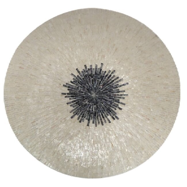 PTMD Wandornament Vojtech Wit rond bamboo L