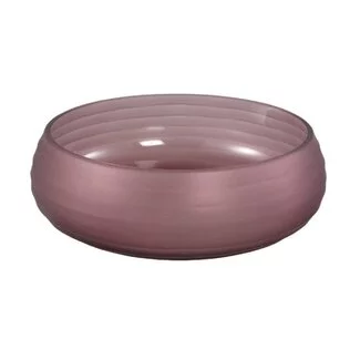 PTMD Schaal Nadah Roze met geribbeld mat glas