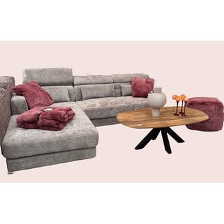 Tower Living Bank Brighton - 3 zits + Chaise Longue Links - Taupe 17