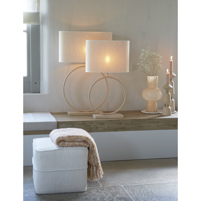 Light en Living Lampenkap ovaal BRESKA parel wit - Diverse maten