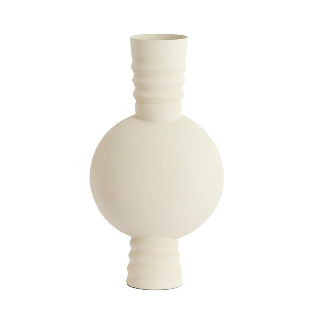 Light en Living Vaas deco  Ø14x40 cm cm KAVANSI mat creme