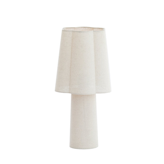 Light en Living Tafellamp Ø25X50 Cm Musaby linnen wit