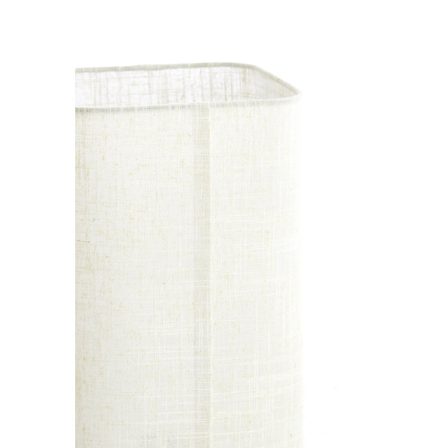Light en Living Tafellamp 21,5X21,5X50,5 Cm WYN hout Natur+Linen Creme