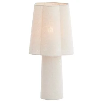 Light en Living Tafellamp Ø25X50 Cm Musaby linnen wit