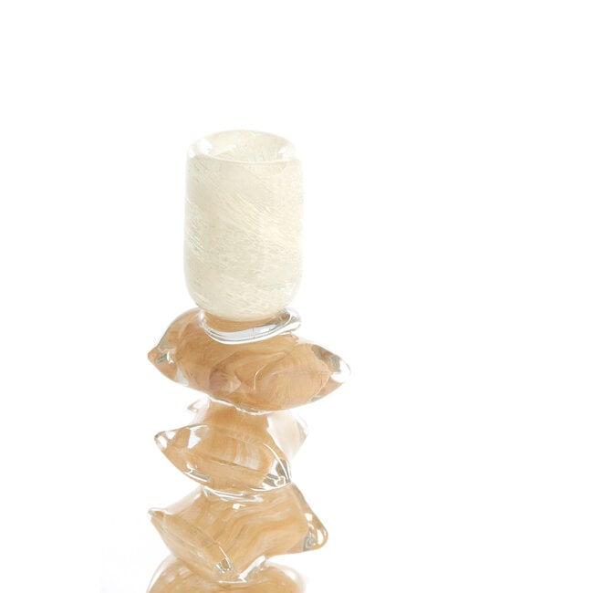 Light en Living Kandelaar Ø11,5X35 Cm ESTINA creme+bruin